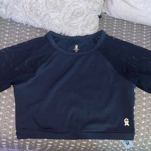 NWOT Good American fishnet mesh sleeve top